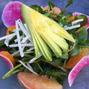 Gluten-free avocado salad from Cantina Rooftop